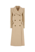 Zimmermann Double-Breasted Wool Coat — Beige
