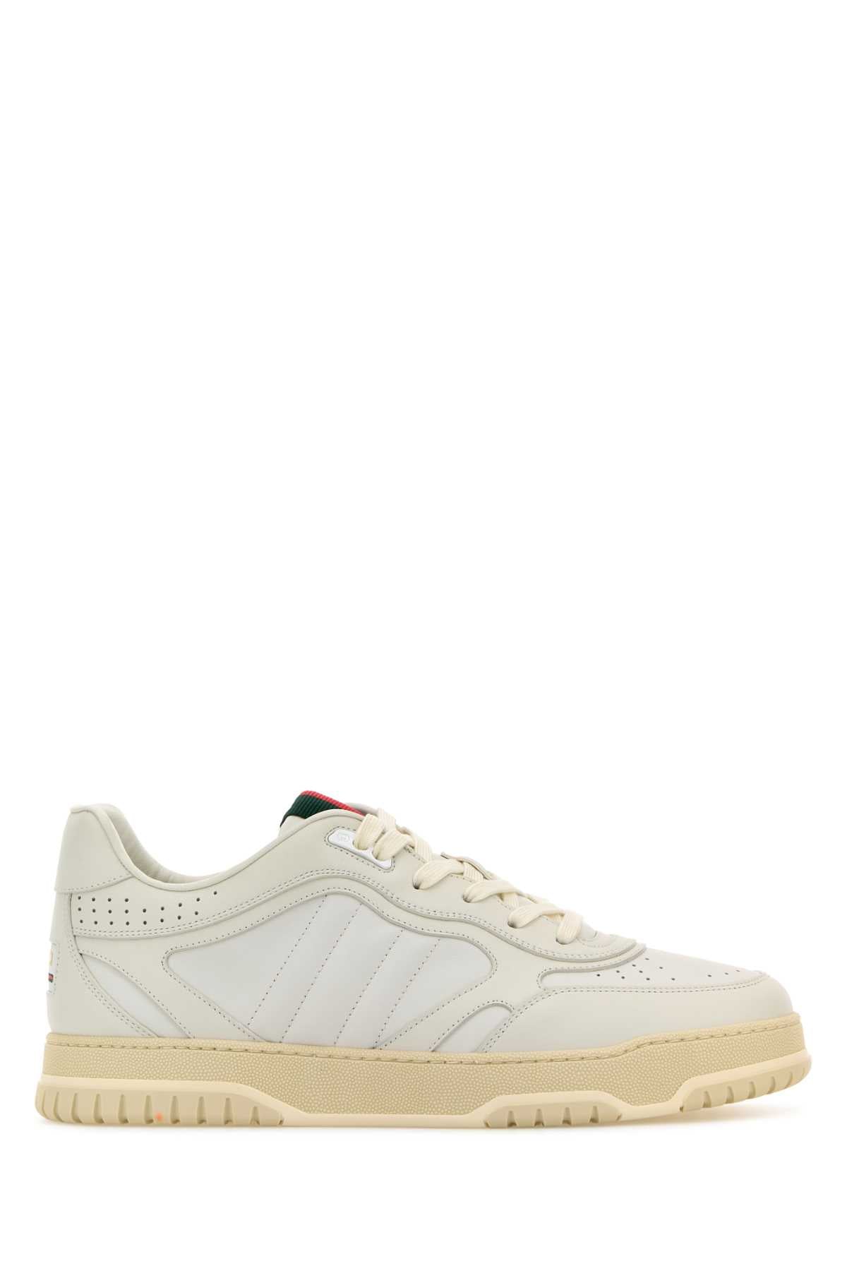Gucci Leather Re-Web Sneaker — White