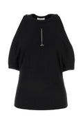 Alexander McQueen Ribbed Cotton Sweater — Black