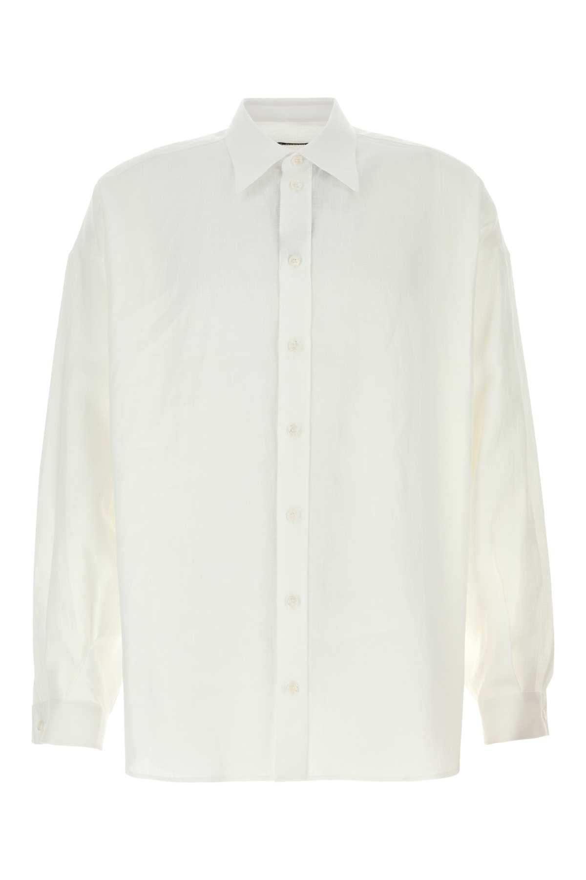 Dolce & Gabbana Linen Shirt — White