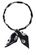 Alexander McQueen Rib Skinny Skull Scarf — Black