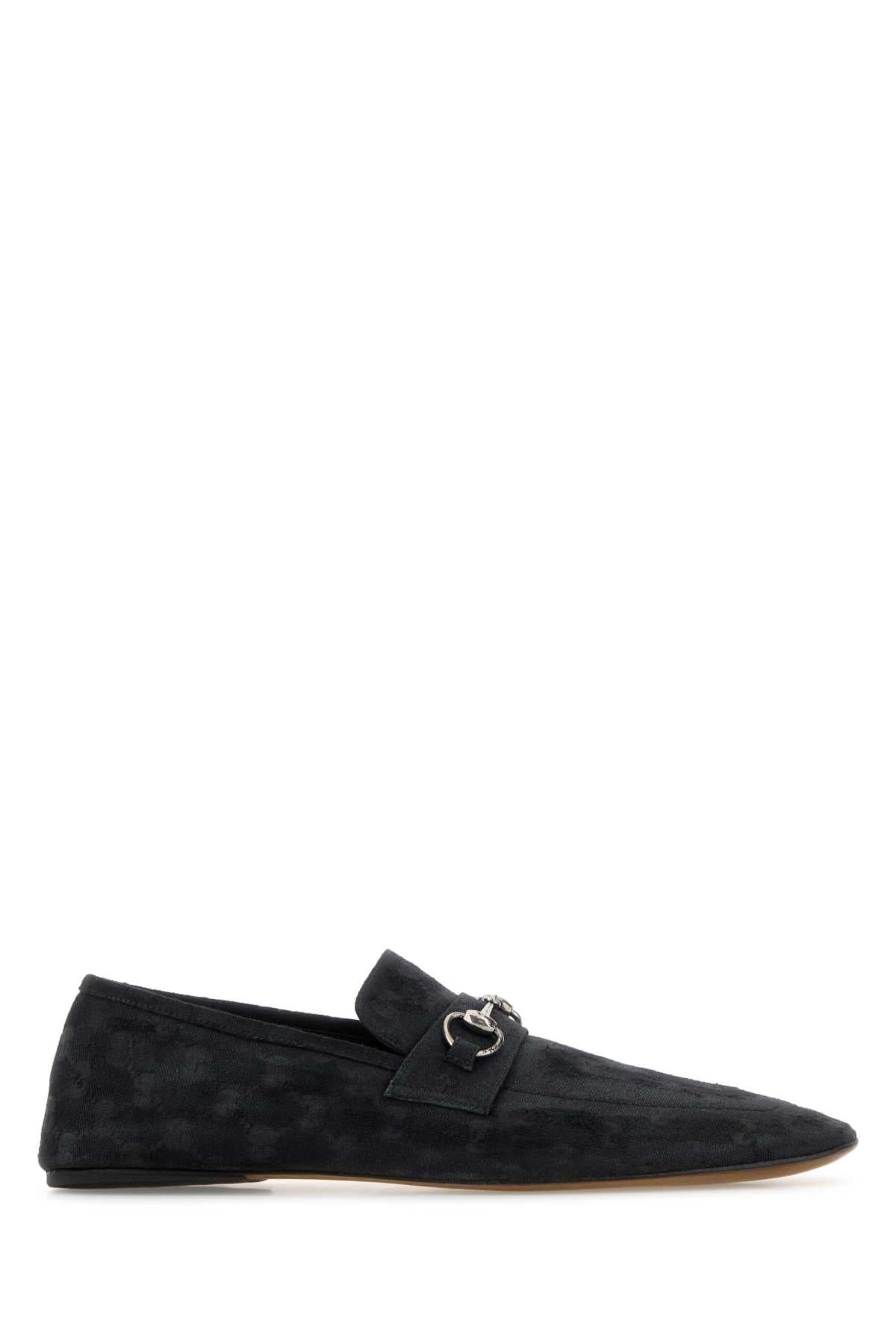Gucci GG Fabric Moccasin Loafer — Black