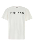 Alexander McQueen Logo-Print Cotton T-Shirt — White