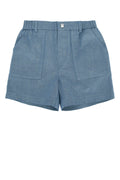 Moncler Jr Cotton Shorts — Blue