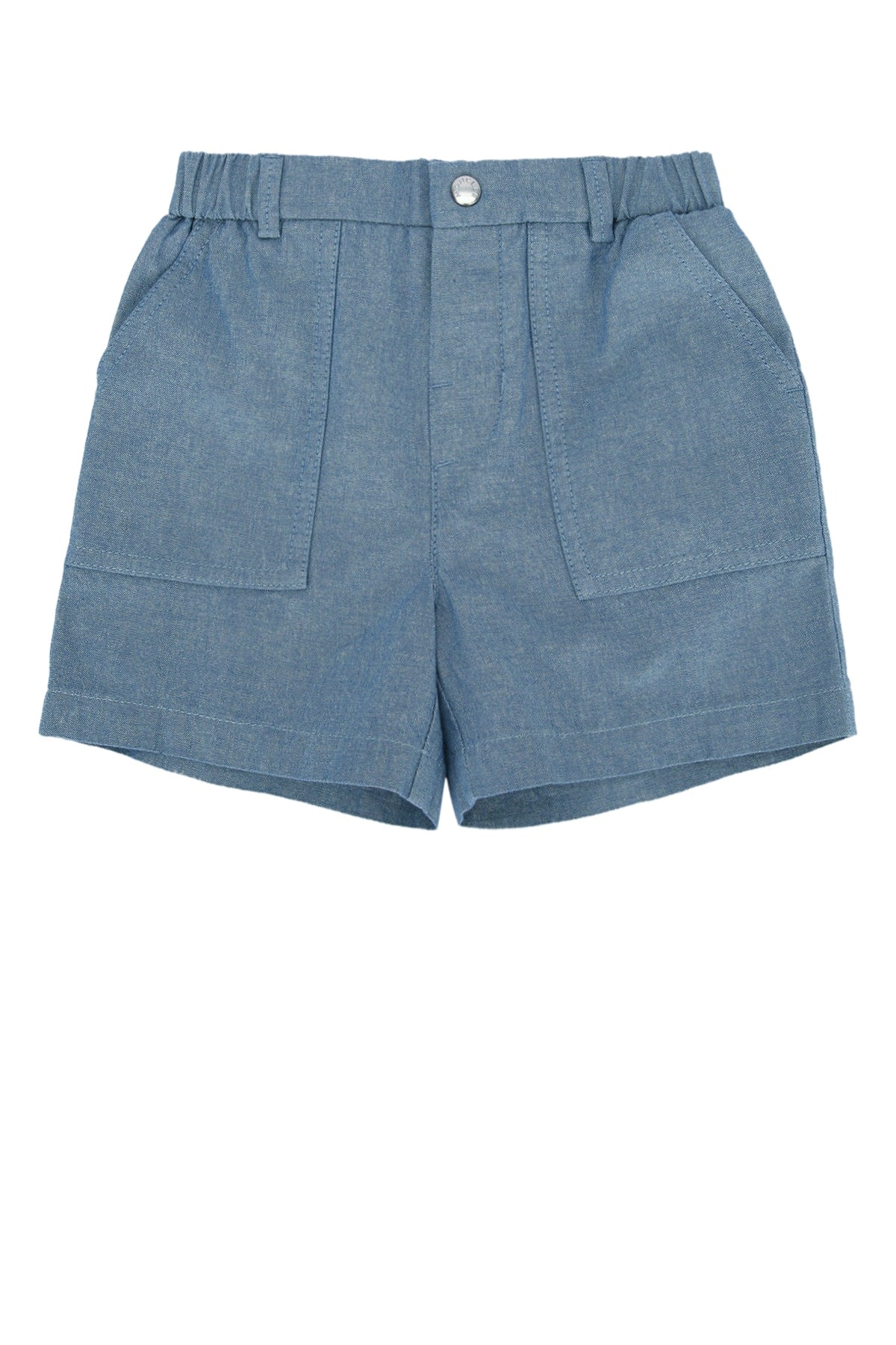 Moncler Jr Cotton Shorts — Blue