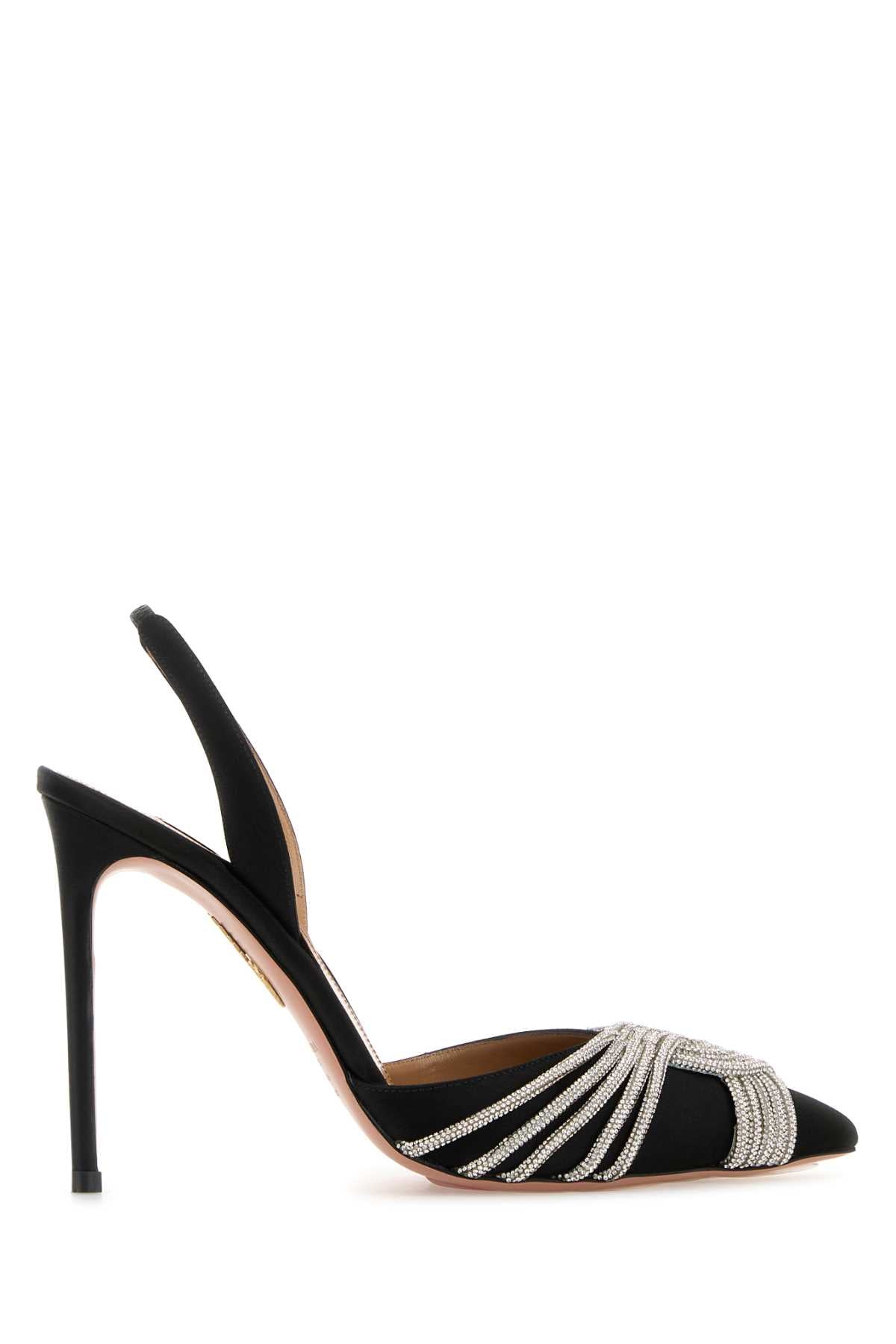 Aquazzura Gatsby Sling Heel — Black