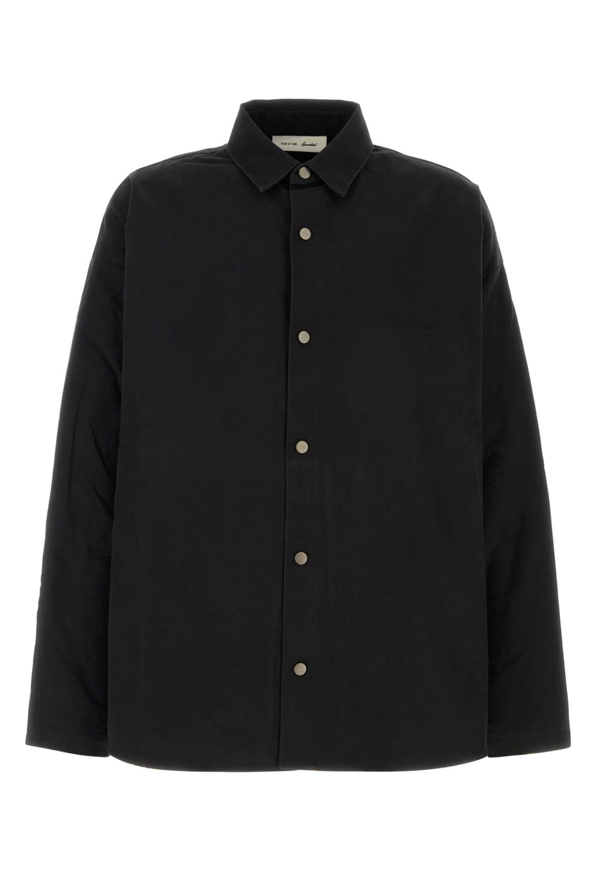 Fear Of God Essential Cotton Oversize Shirt — Black