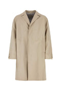 Prada Nappa Leather Coat — Beige