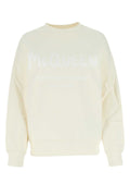 Alexander McQueen Cotton Oversize Sweatshirt — Ivory