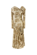 Ganni Velour Dress — Beige