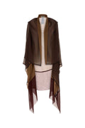 Alberta Ferretti Lungo Cape — Brown