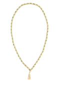 Alanui Embellished Crochet Necklace — Green