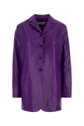 Jil Sander Calf Leather Jacket — Purple