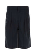 Pt Torino Virgin Wool Bermuda Shorts — Navy