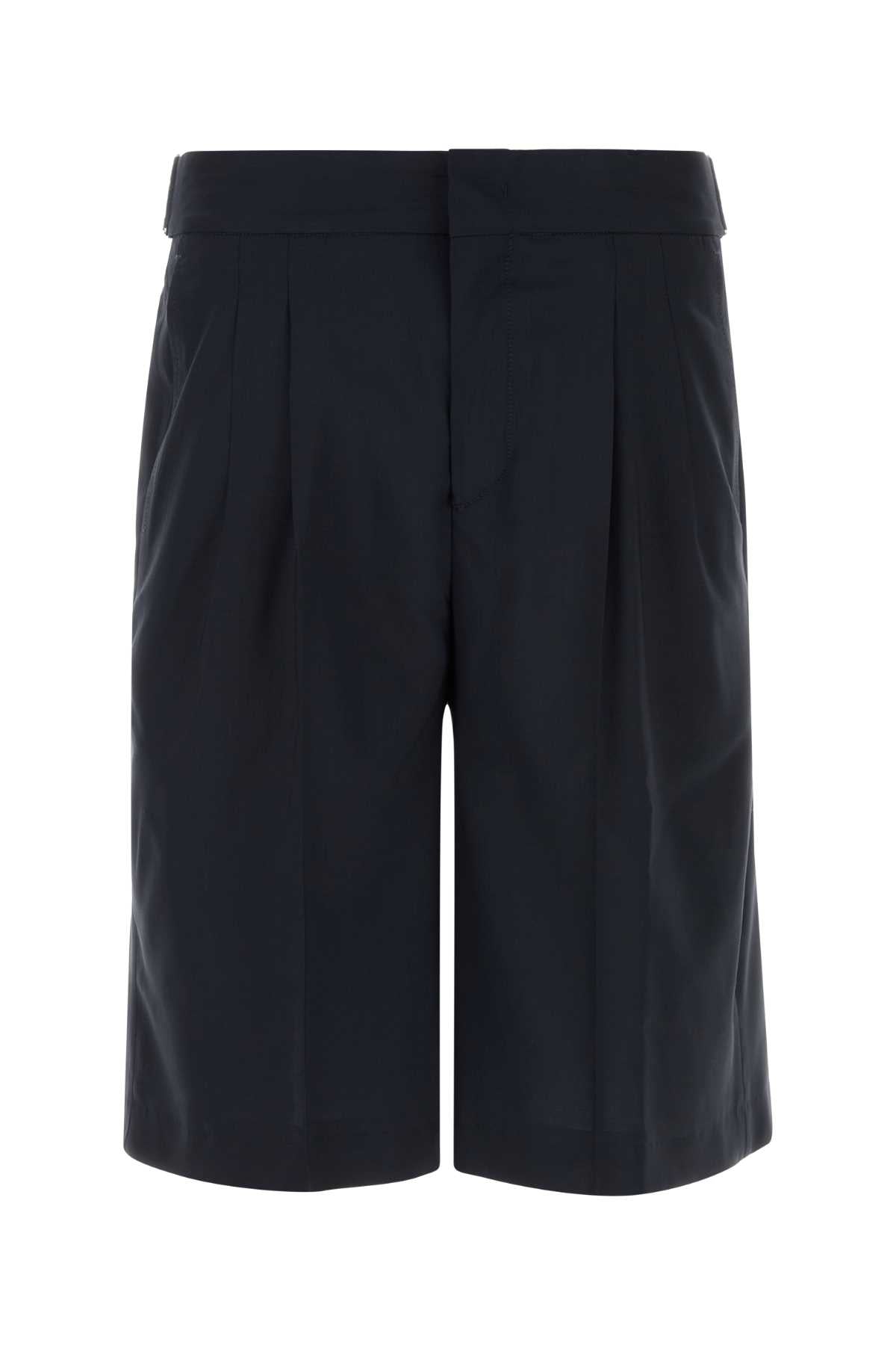 Pt Torino Virgin Wool Bermuda Shorts — Navy