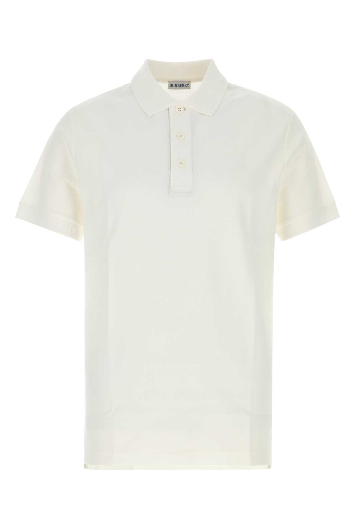 Burberry Piquet Cotton Polo Shirt — White