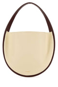 Jil Sander Leather Hobo Shoulder Bag — Beige