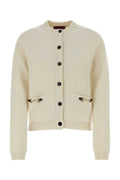 Gucci Wool Blend with Contrast Buttons Cardigan — White
