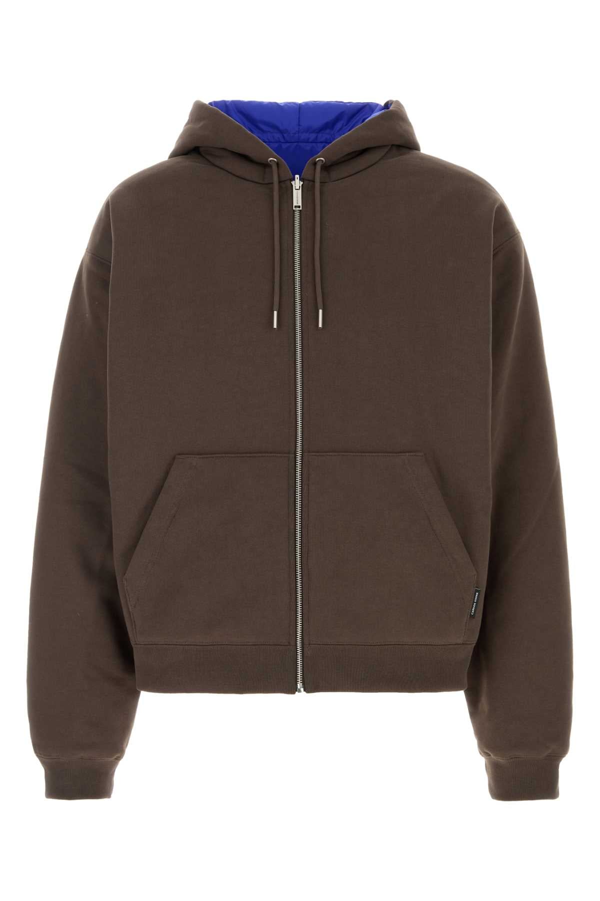 Canada Goose Down-Lined Hoodie — Brown