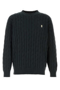 Prada Cable-Knit Cotton Sweater — Black