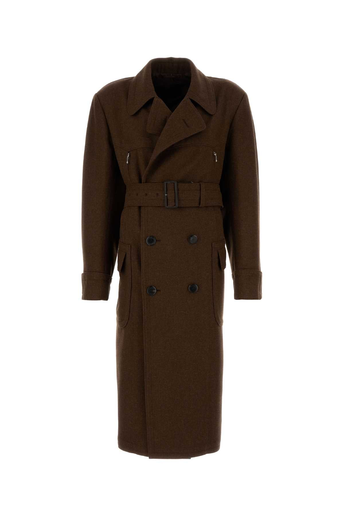 Prada Soprabiti Coat — Brown