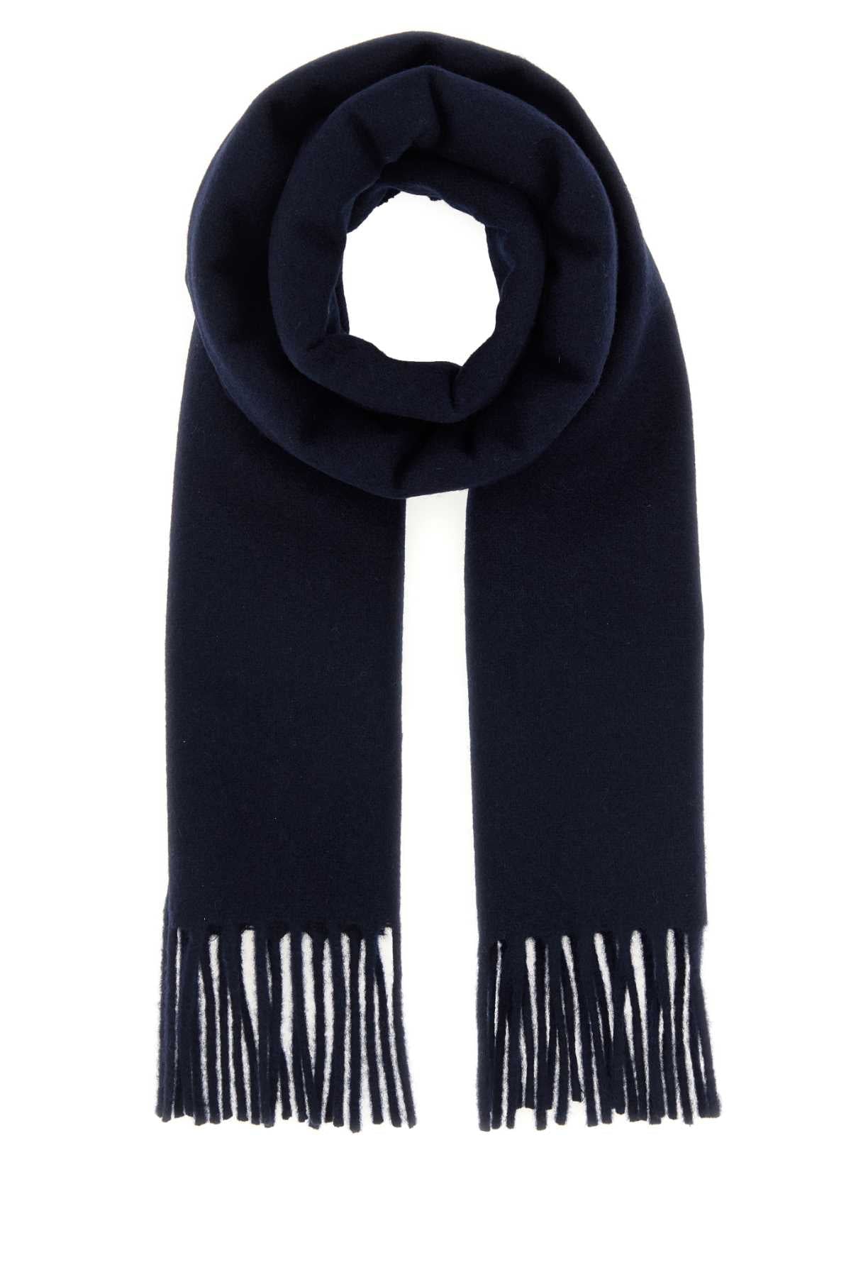 Jil Sander Virgin Wool Scarf — Navy