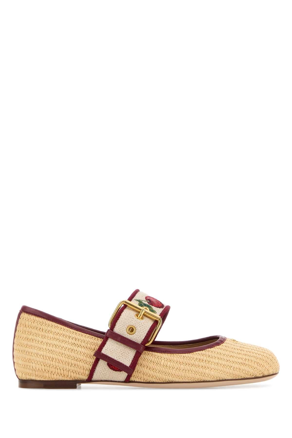 Valentino Garavani Bribri Ballerina Flat — Beige