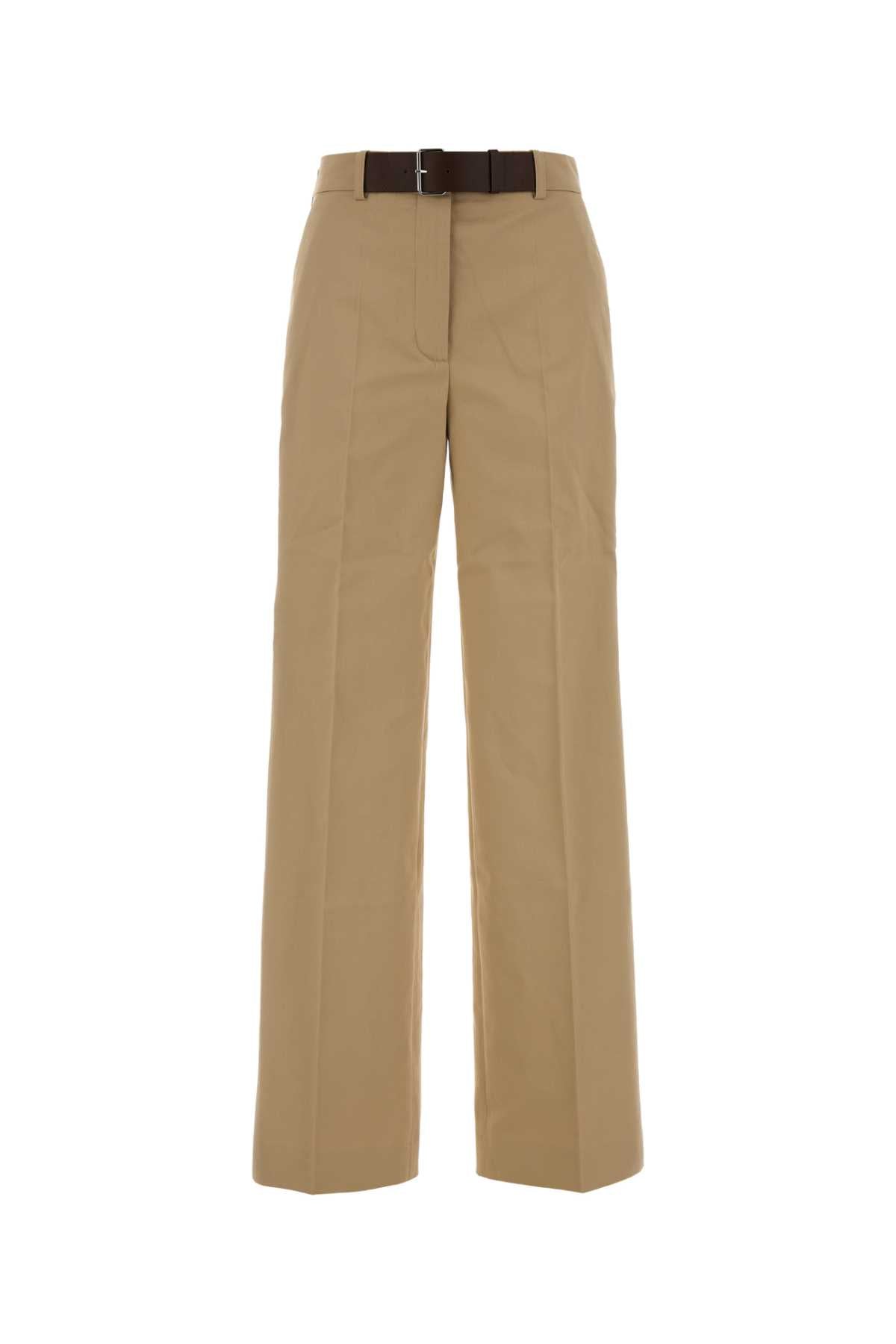 Tory Burch Cotton Trousers — Beige