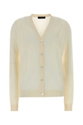 Gucci Wool V-Neck Cardigan — Beige
