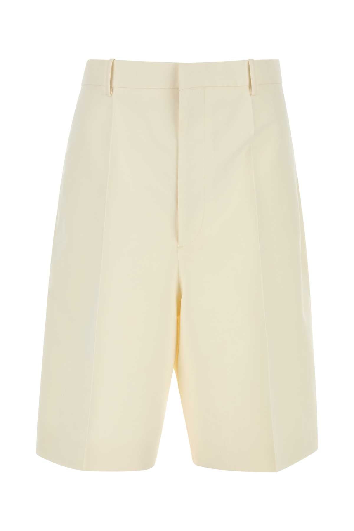 Bottega Veneta Bianco Bermuda Shorts — White