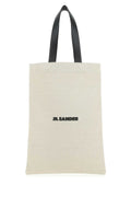 Jil Sander Canvas Shopping Tote Bag — Beige