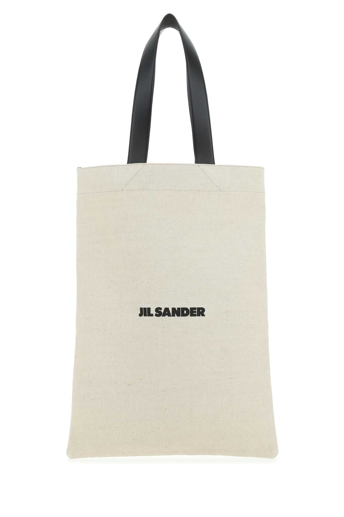 Jil Sander Canvas Shopping Tote Bag — Beige