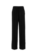 Jil Sander Satin Wide-Leg Trousers — Black