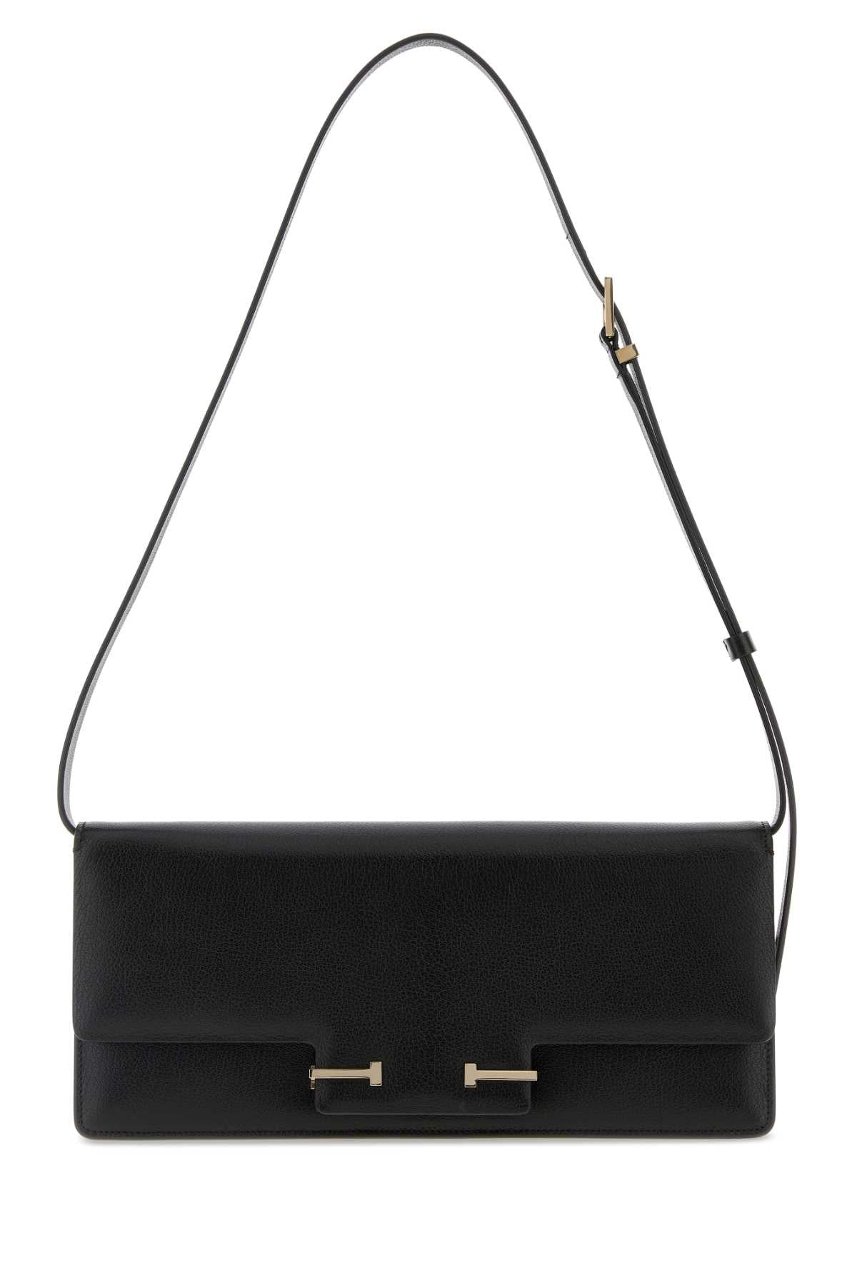Tom Ford Leather Shoulder Bag Shoulder Bag — Black