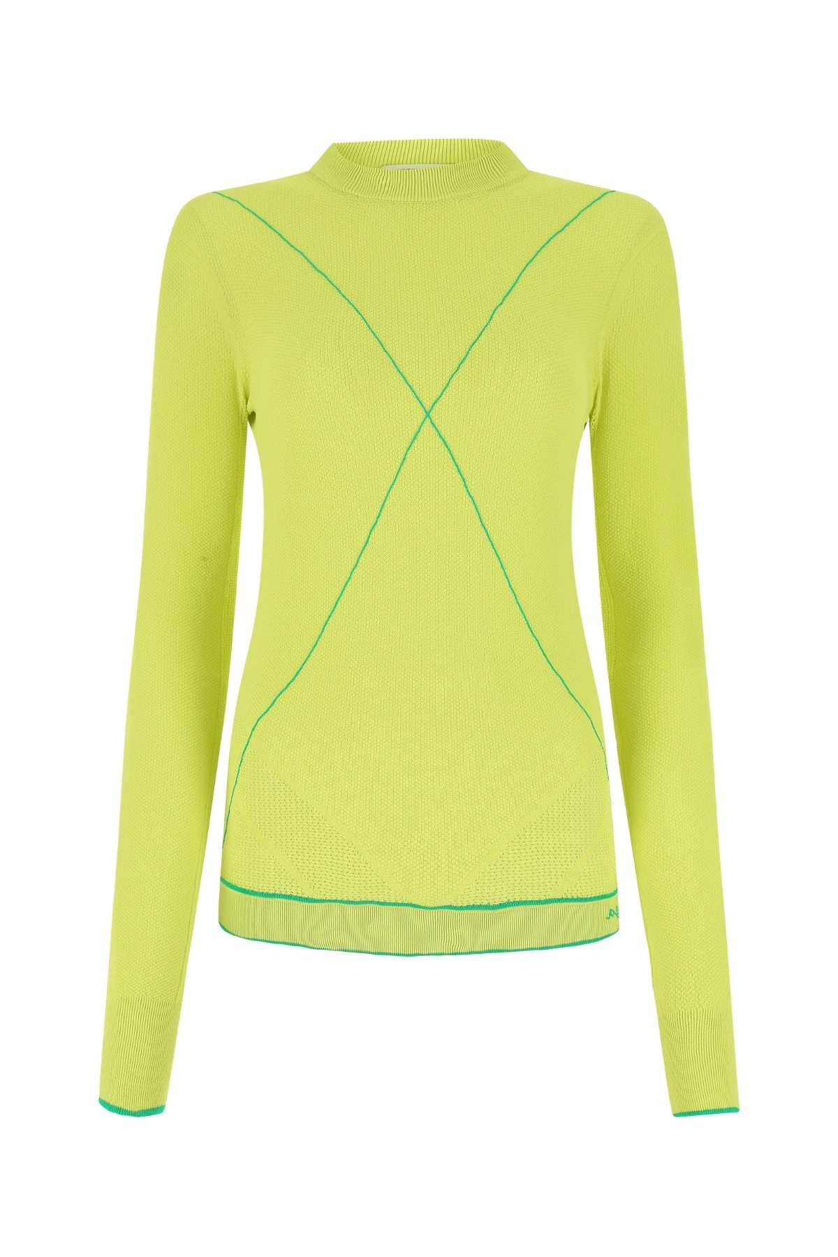 Bottega Veneta Viscose-Blend Knit Sweater — Yellow