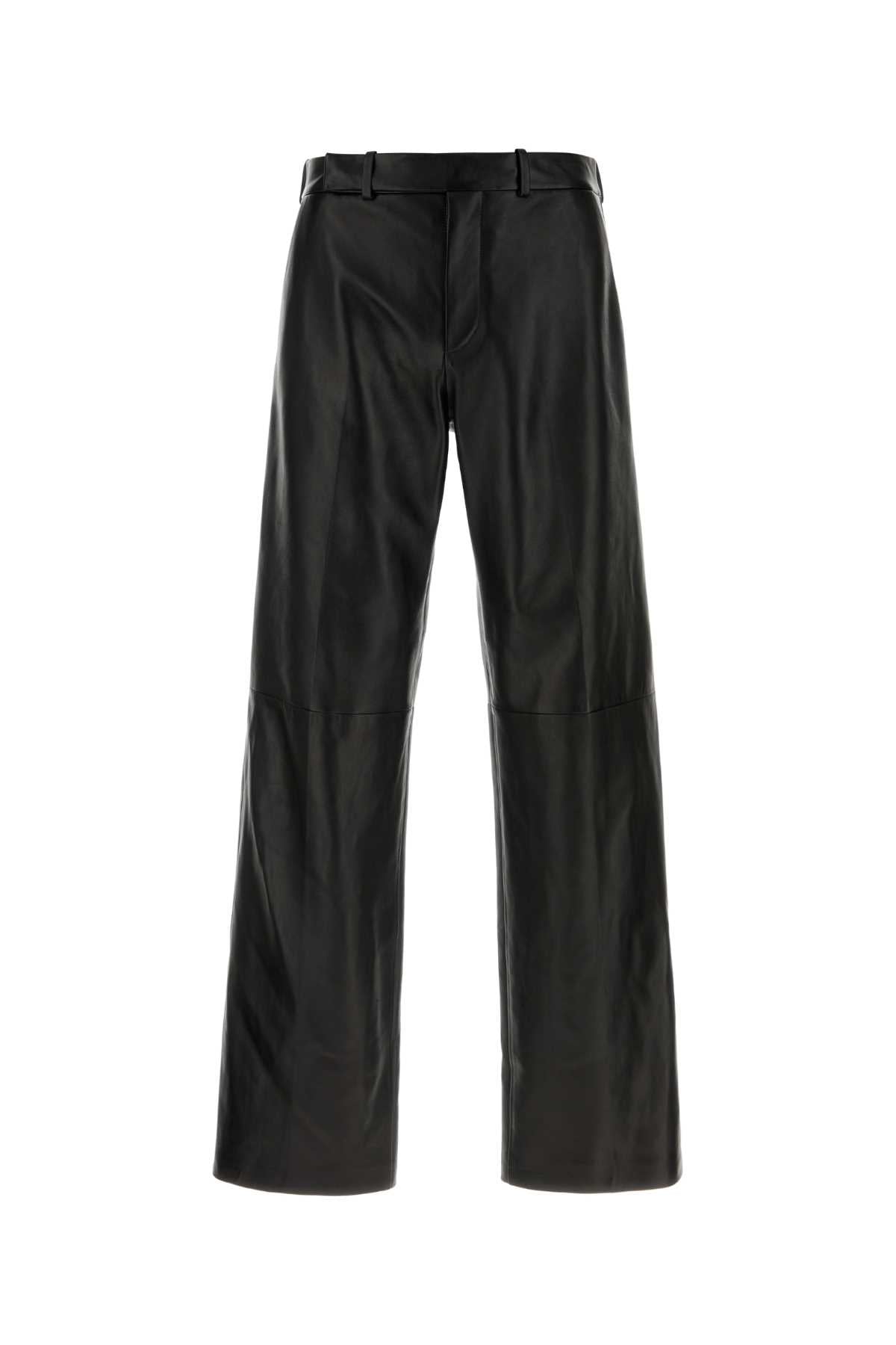 Fendi Leather Trousers — Black