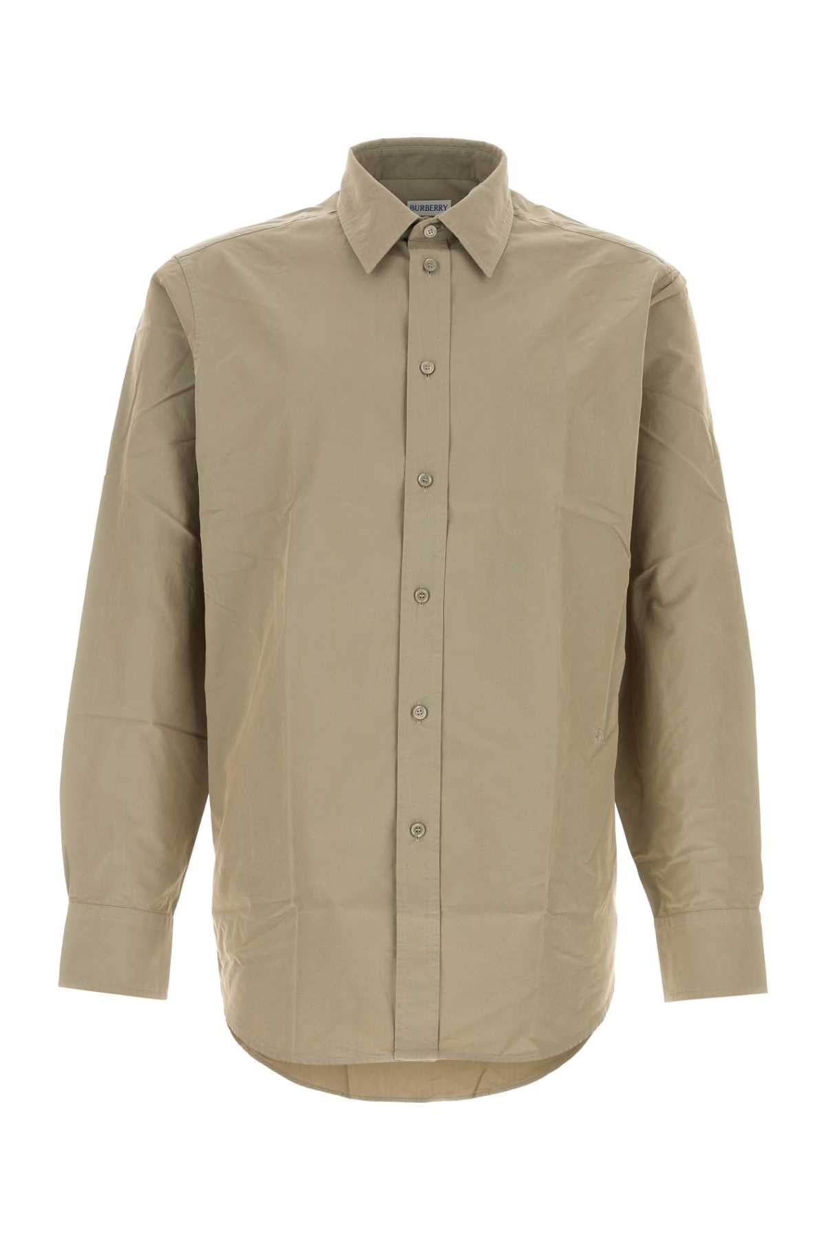 Burberry Poplin Cotton Shirt — Beige