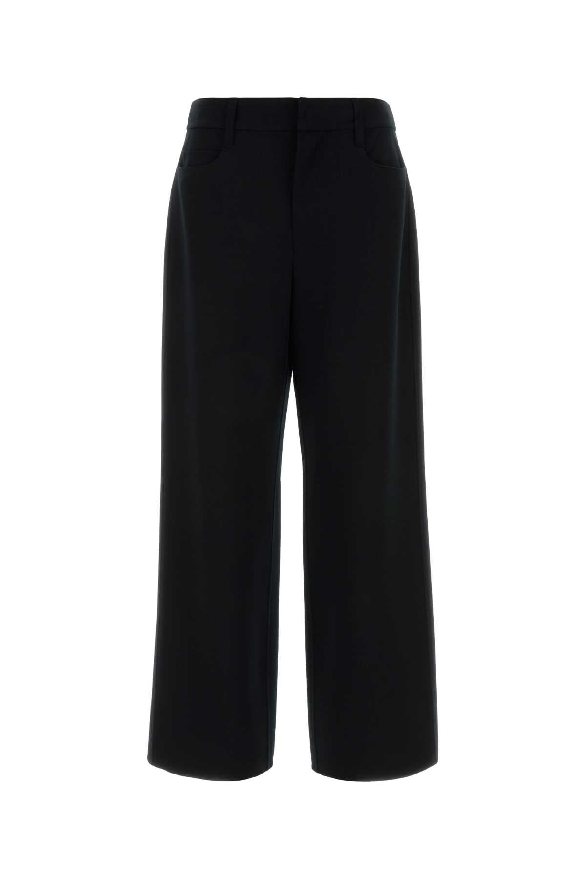 S Maxmara Virgin Wool Trousers — Black