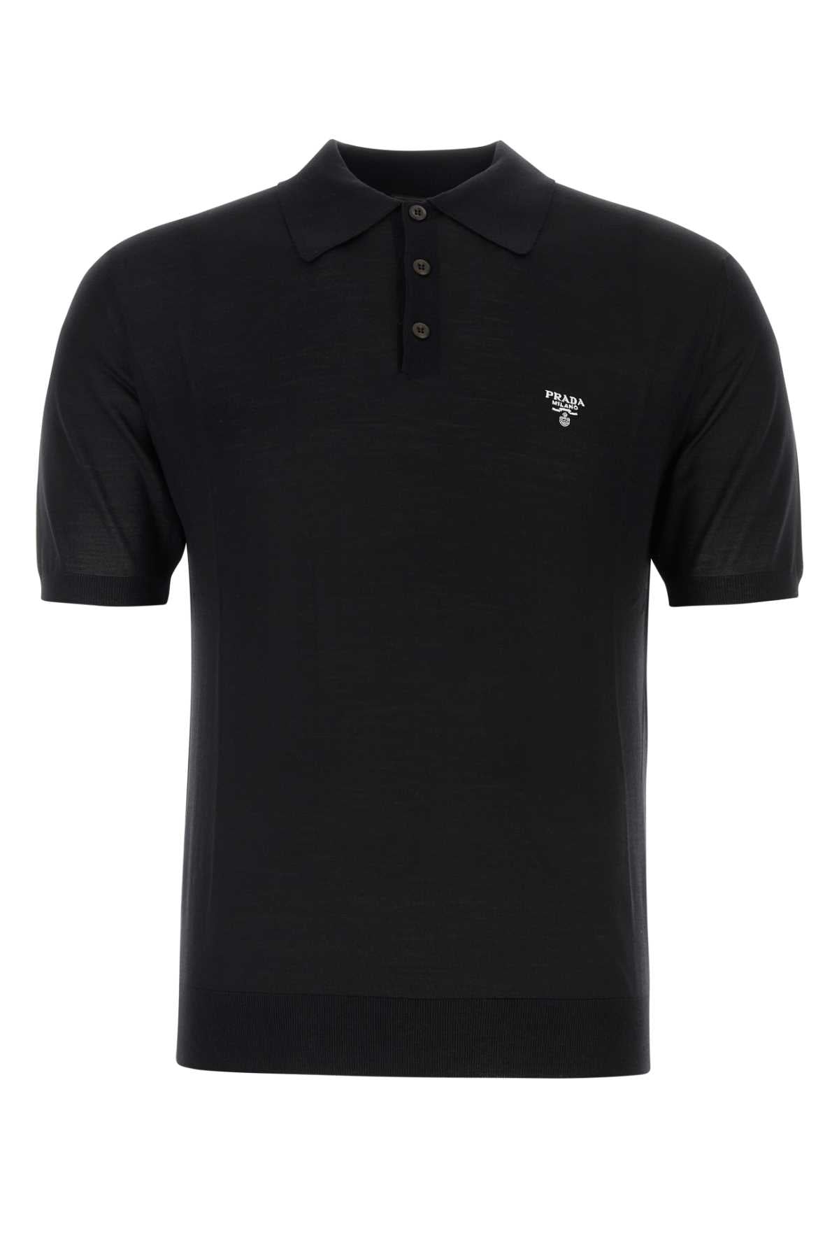 Prada Wool Polo Shirt — Black