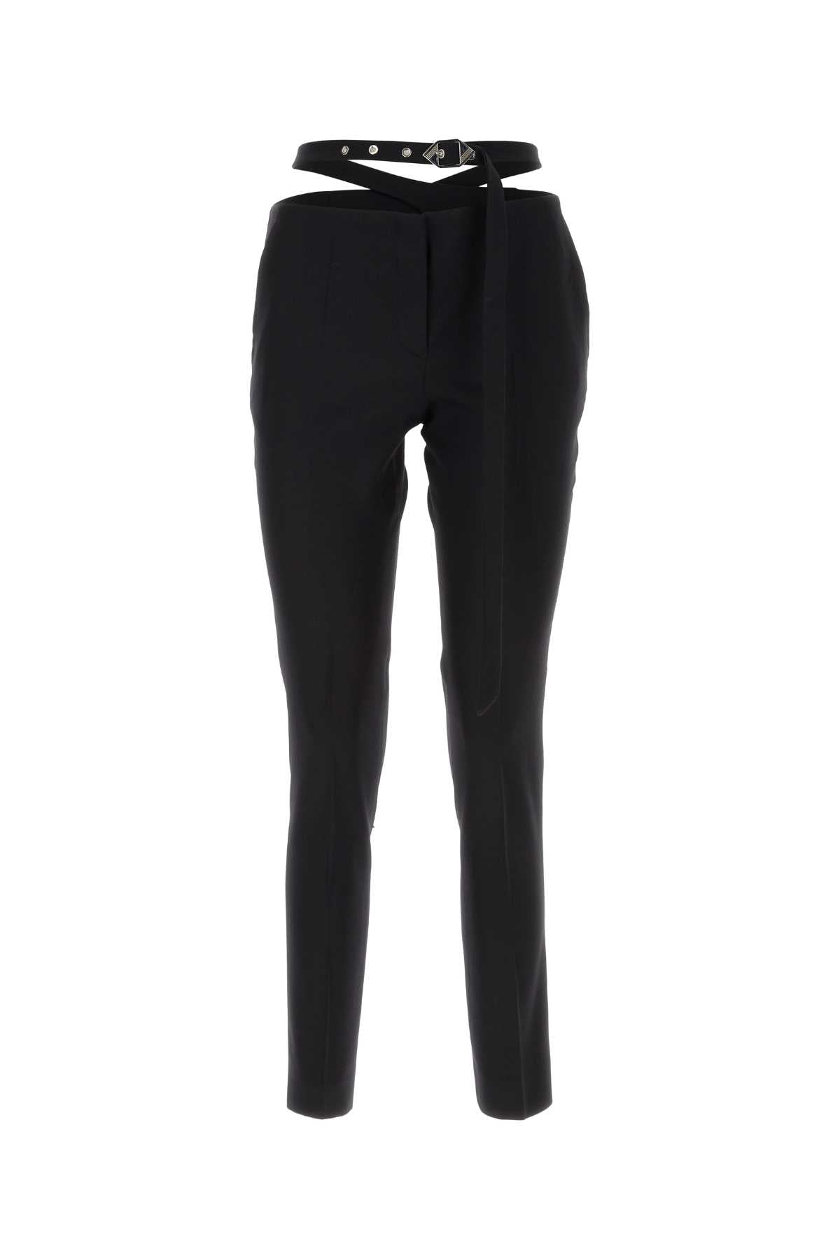 The Attico Jersey Trousers — Black