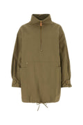 Prada Cotton-Linen Utility Coat — Green