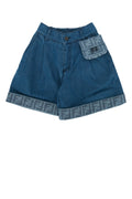 Fendi Kids Denim Denim Shorts — Blue