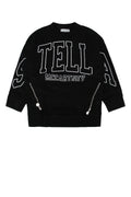 Stella Mccartney Kids Logo-Embroidered Cotton Sweatshirt — Black