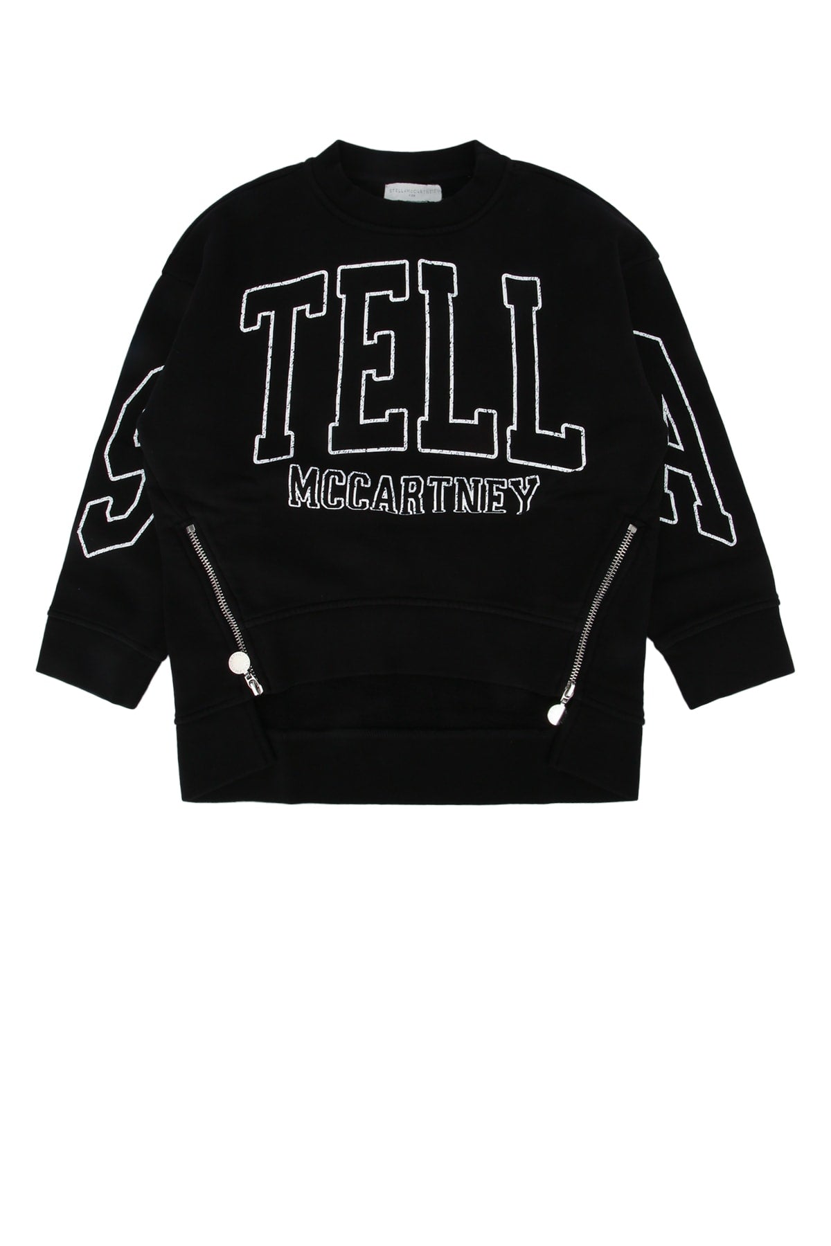 Stella Mccartney Kids Logo-Embroidered Cotton Sweatshirt — Black