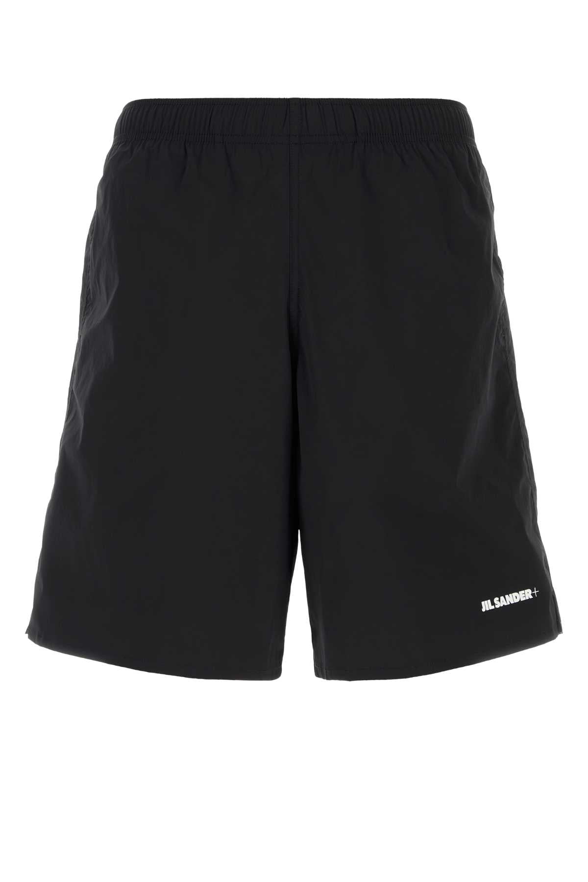 Jil Sander Long Boxer Swimming Shorts — Black