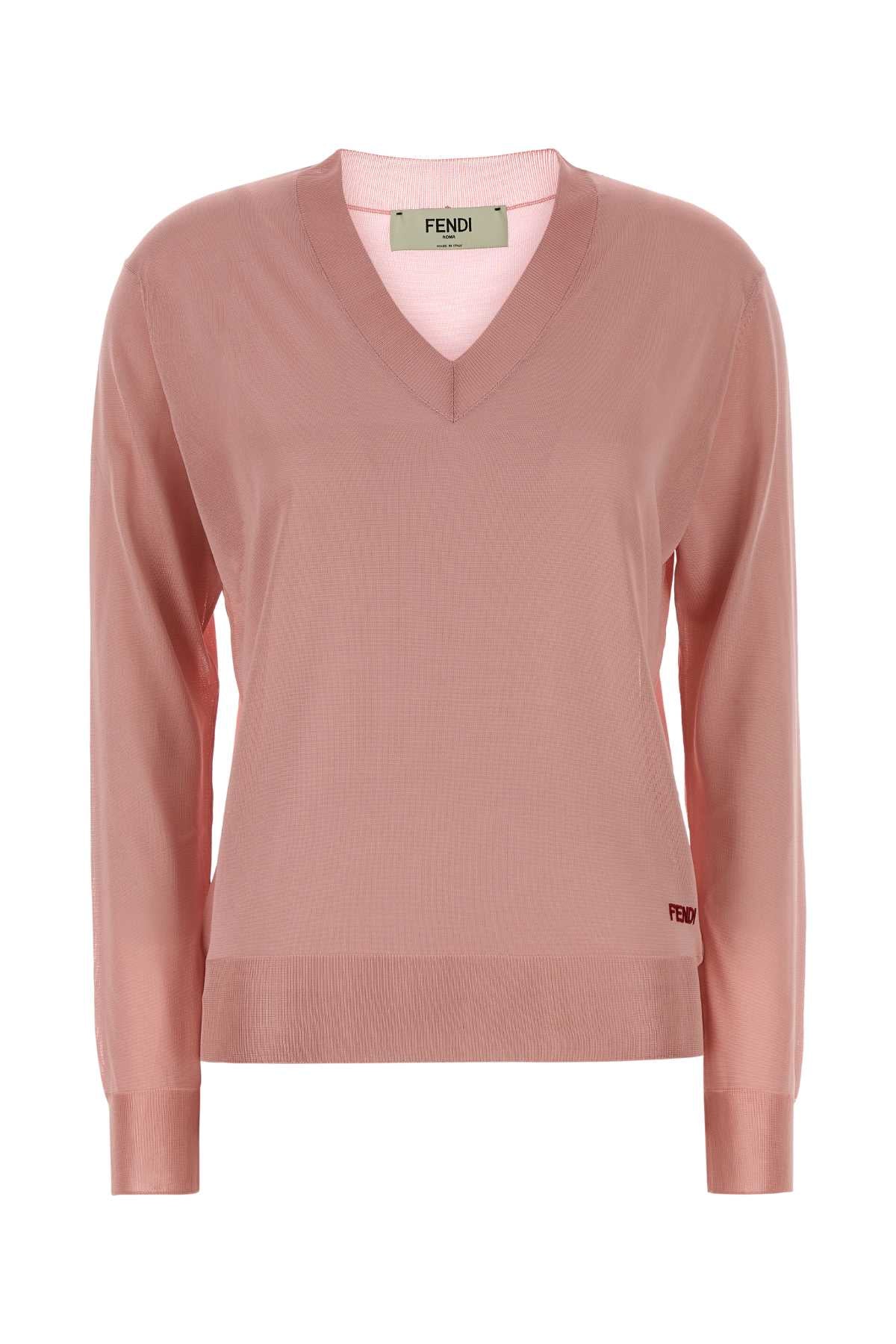 Fendi Shiny Sweater — Pink