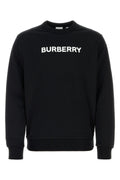 Burberry Logo-Printed Stretch Cotton Sweatshirt — Black