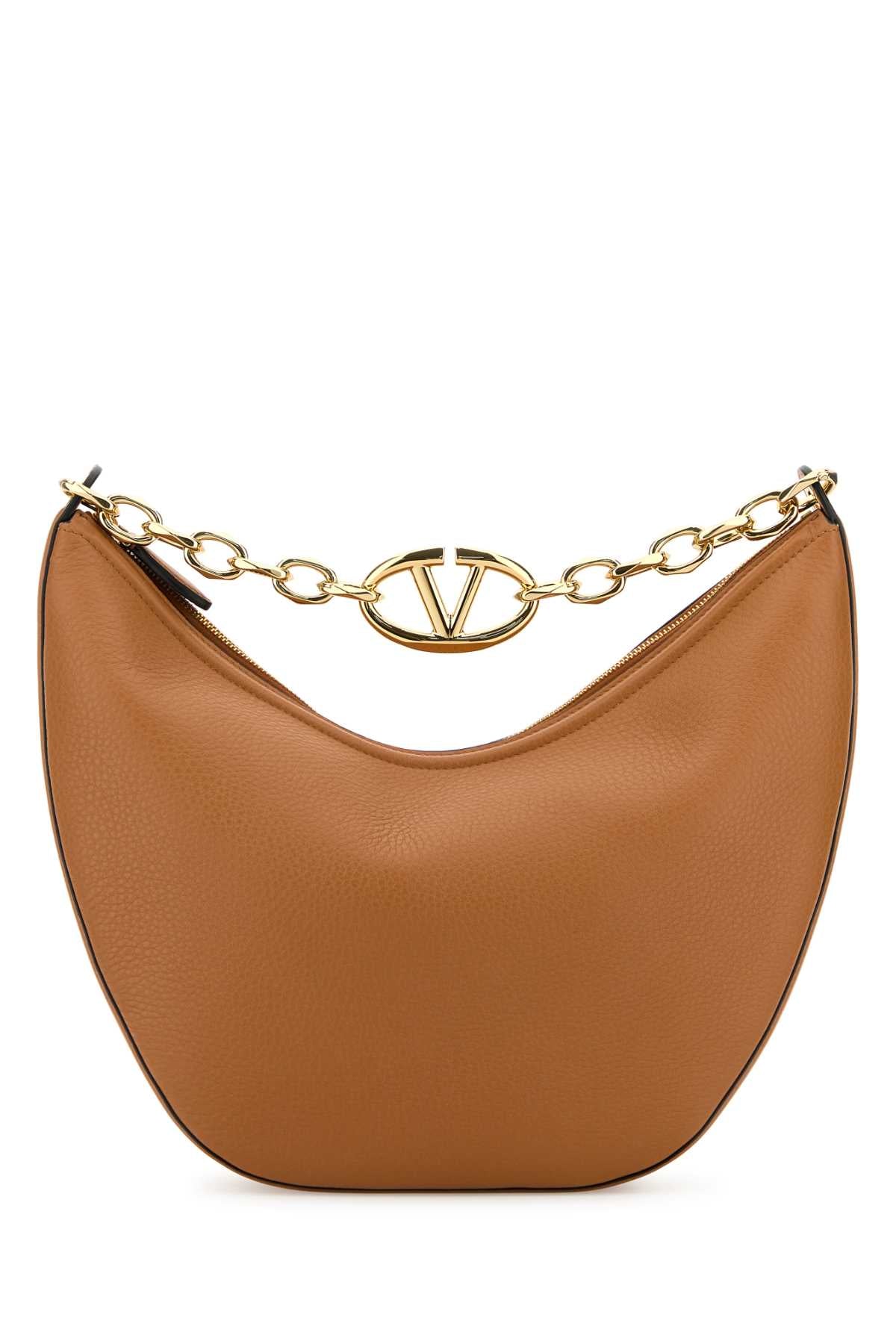 Valentino Garavani Hobo Shoulder Bag — Beige