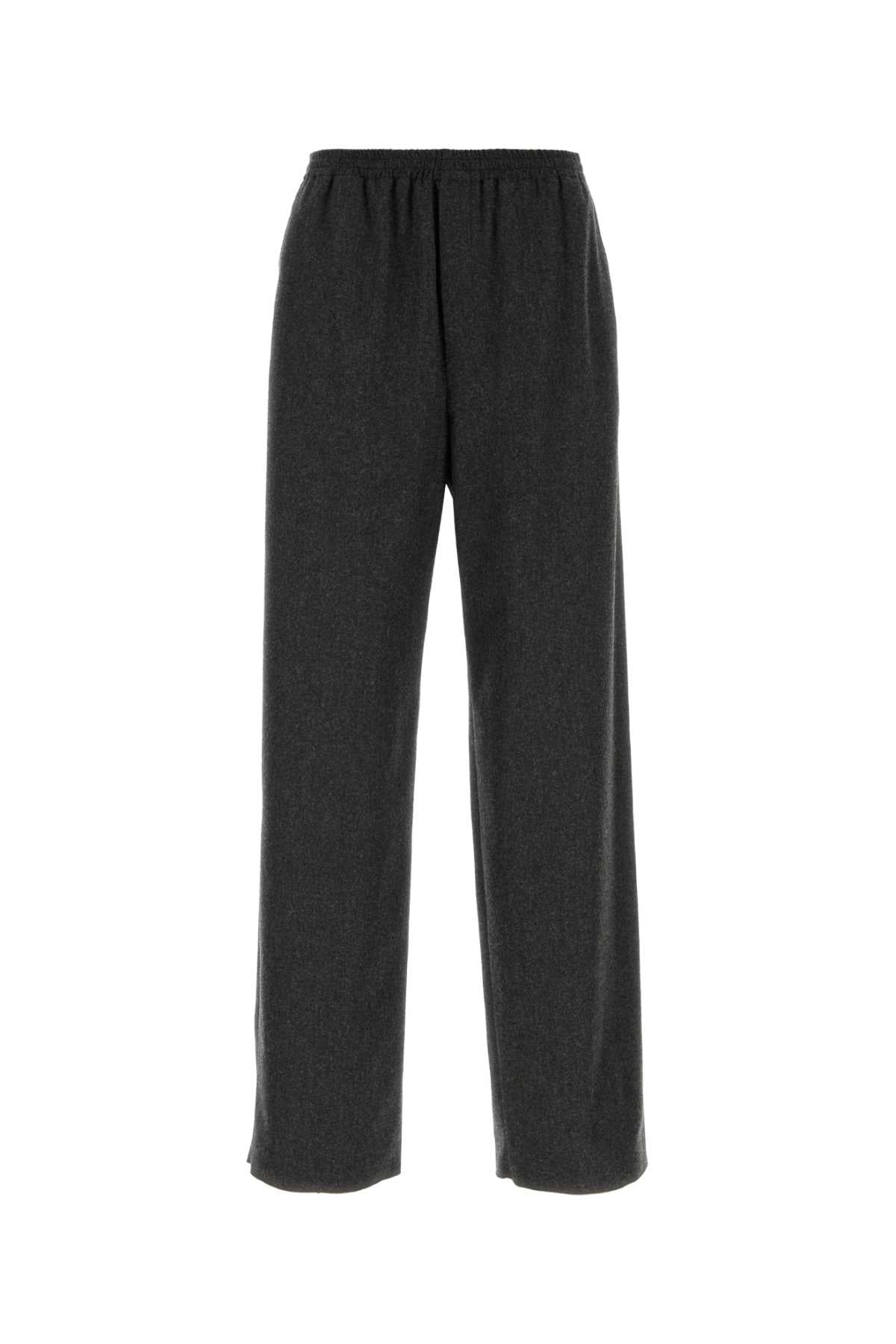 Jil Sander Graphite Flannel Cotton Trouser — Gray