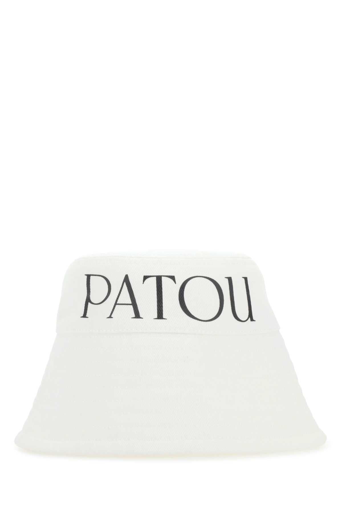 Patou FASCIA Canvas Bucket Hat — White